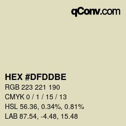 Color code: HEX #DFDDBE | qconv.com