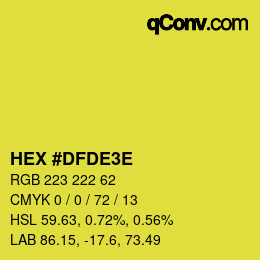 カラーコード: HEX #DFDE3E | qconv.com
