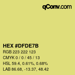 カラーコード: HEX #DFDE7B | qconv.com