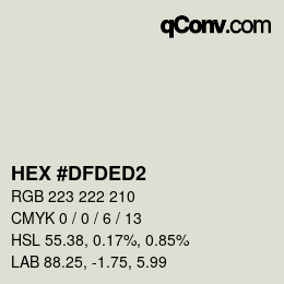 Color code: HEX #DFDED2 | qconv.com