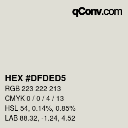 Color code: HEX #DFDED5 | qconv.com