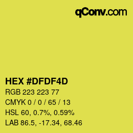 カラーコード: HEX #DFDF4D | qconv.com