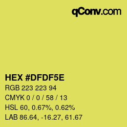 Código de color: HEX #DFDF5E | qconv.com