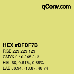 カラーコード: HEX #DFDF7B | qconv.com