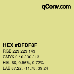 カラーコード: HEX #DFDF8F | qconv.com