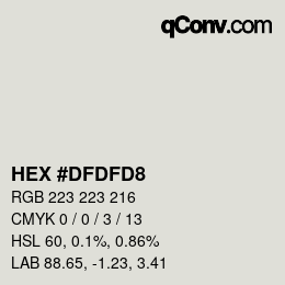 Color code: HEX #DFDFD8 | qconv.com