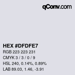 Color code: HEX #DFDFE7 | qconv.com