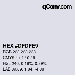 Color code: HEX #DFDFE9 | qconv.com