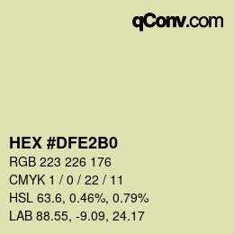 Color code: HEX #DFE2B0 | qconv.com