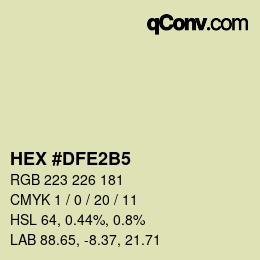 Color code: HEX #DFE2B5 | qconv.com