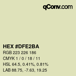 Color code: HEX #DFE2BA | qconv.com