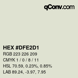 颜色代码: HEX #DFE2D1 | qconv.com