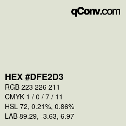 カラーコード: HEX #DFE2D3 | qconv.com