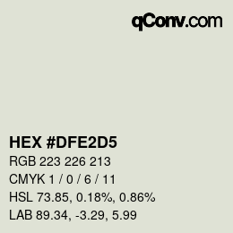 Color code: HEX #DFE2D5 | qconv.com