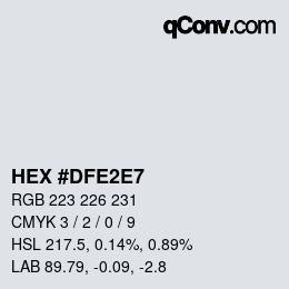 Color code: HEX #DFE2E7 | qconv.com