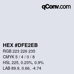 Color code: HEX #DFE2EB | qconv.com