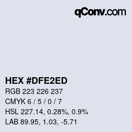 カラーコード: HEX #DFE2ED | qconv.com