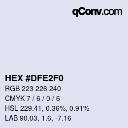 Color code: HEX #DFE2F0 | qconv.com
