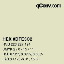 カラーコード: HEX #DFE3C2 | qconv.com