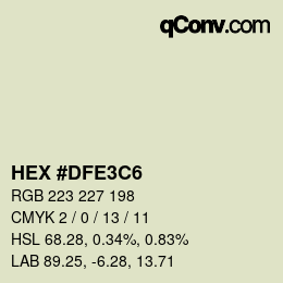 Color code: HEX #DFE3C6 | qconv.com