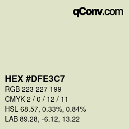 Color code: HEX #DFE3C7 | qconv.com