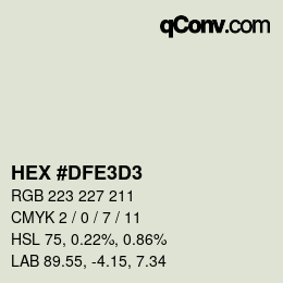 Color code: HEX #DFE3D3 | qconv.com