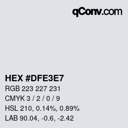 Color code: HEX #DFE3E7 | qconv.com