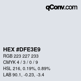 Color code: HEX #DFE3E9 | qconv.com