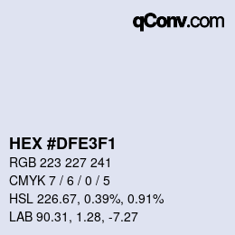 Color code: HEX #DFE3F1 | qconv.com