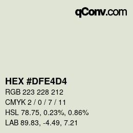 颜色代码: HEX #DFE4D4 | qconv.com