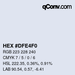 Color code: HEX #DFE4F0 | qconv.com