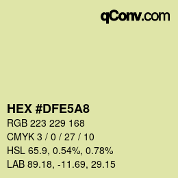 Color code: HEX #DFE5A8 | qconv.com