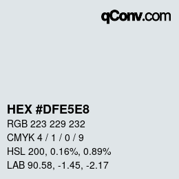 Color code: HEX #DFE5E8 | qconv.com