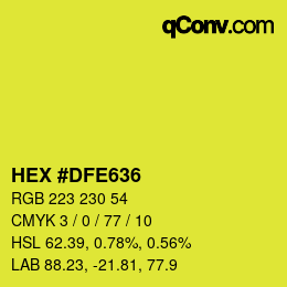Color code: HEX #DFE636 | qconv.com