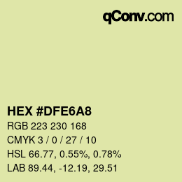颜色代码: HEX #DFE6A8 | qconv.com