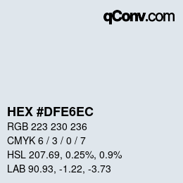 カラーコード: HEX #DFE6EC | qconv.com
