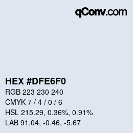 Color code: HEX #DFE6F0 | qconv.com