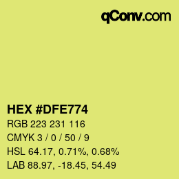 Color code: HEX #DFE774 | qconv.com