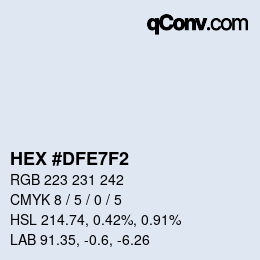 Color code: HEX #DFE7F2 | qconv.com