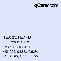 カラーコード: HEX #DFE7FD | qconv.com