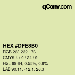 颜色代码: HEX #DFE8B0 | qconv.com
