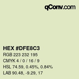 Color code: HEX #DFE8C3 | qconv.com