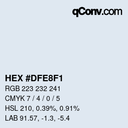 Color code: HEX #DFE8F1 | qconv.com