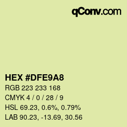 カラーコード: HEX #DFE9A8 | qconv.com