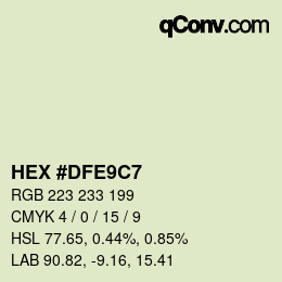 Color code: HEX #DFE9C7 | qconv.com