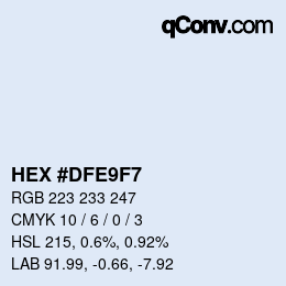 Color code: HEX #DFE9F7 | qconv.com