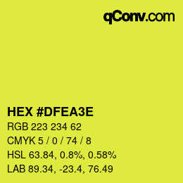 カラーコード: HEX #DFEA3E | qconv.com