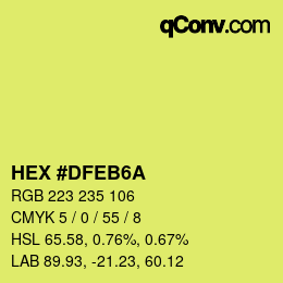 Farbcode: HEX #DFEB6A | qconv.com