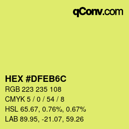 カラーコード: HEX #DFEB6C | qconv.com