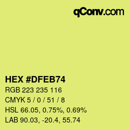Color code: HEX #DFEB74 | qconv.com
